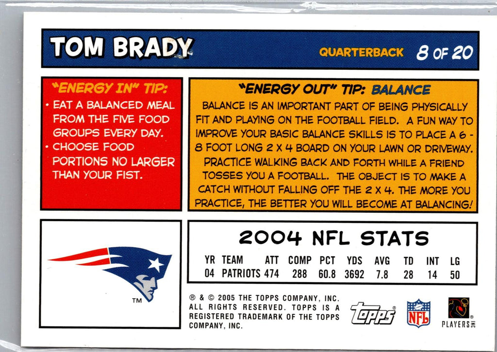 2005 Topps Youth Football #8 Tom Brady