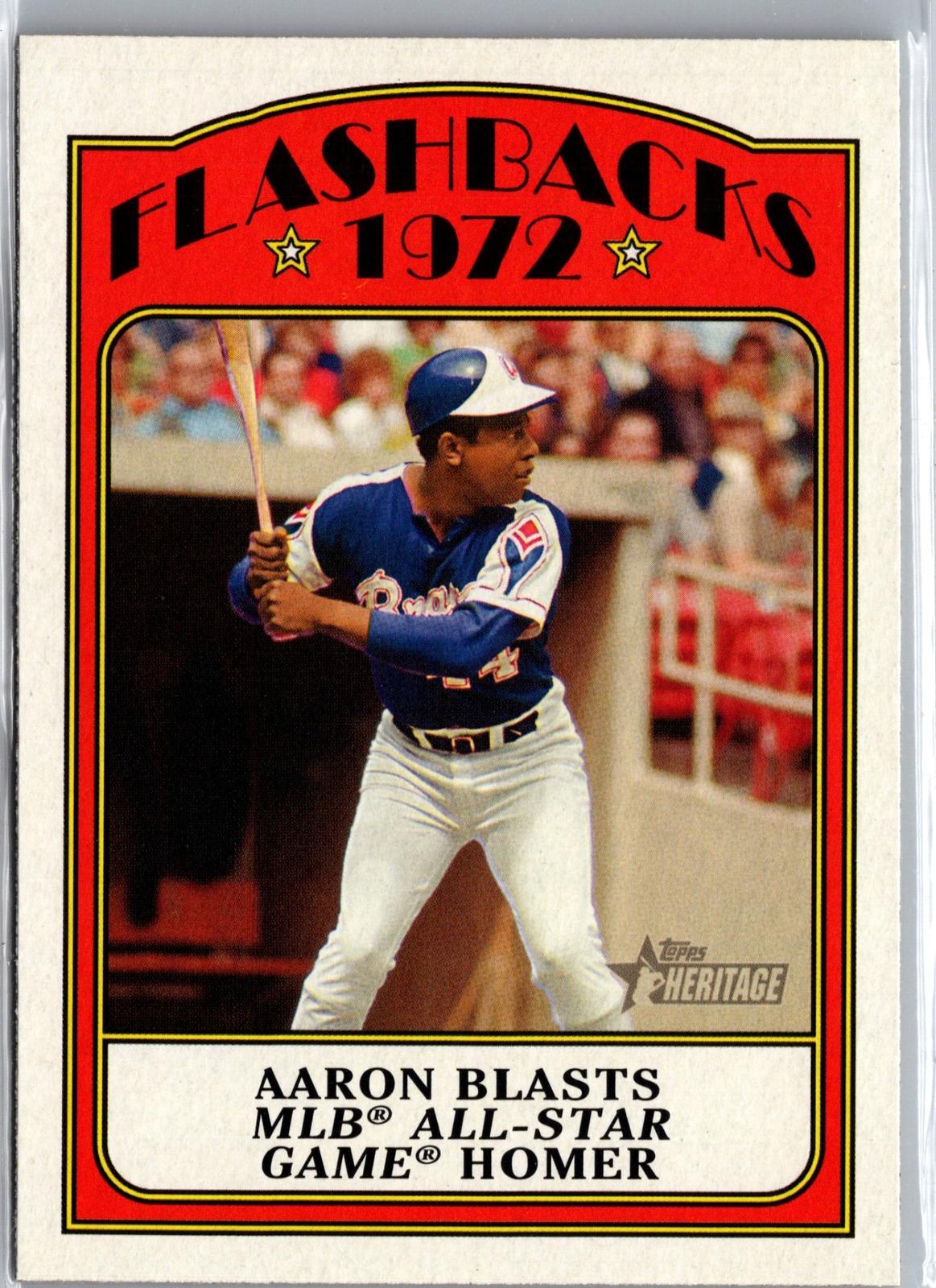 2021 Topps Heritage #BFB-HA Hank Aaron Baseball Flashbacks