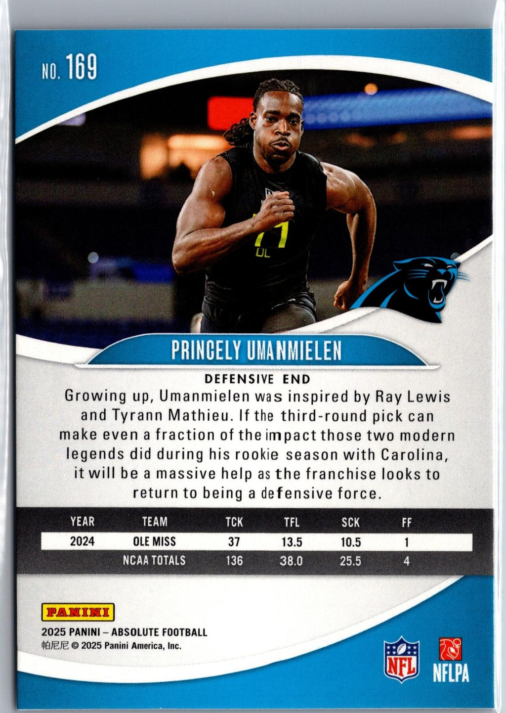 2025 Panini Absolute #169 Princely Umanmielen Yellow