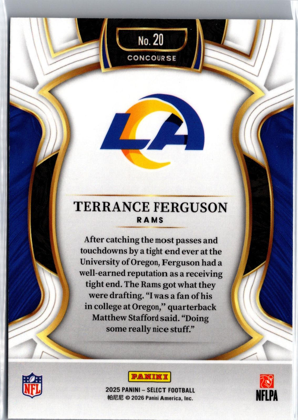 2025 Panini Select #20 Terrance Ferguson Silver Prizm