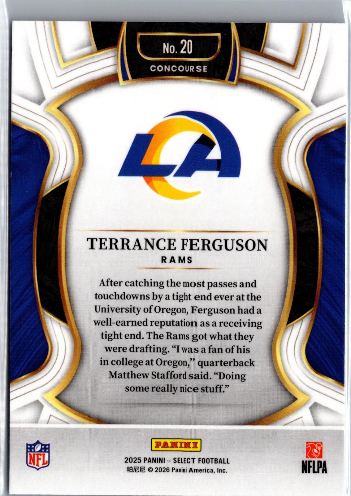 2025 Panini Select #20 Terrance Ferguson Silver Prizm