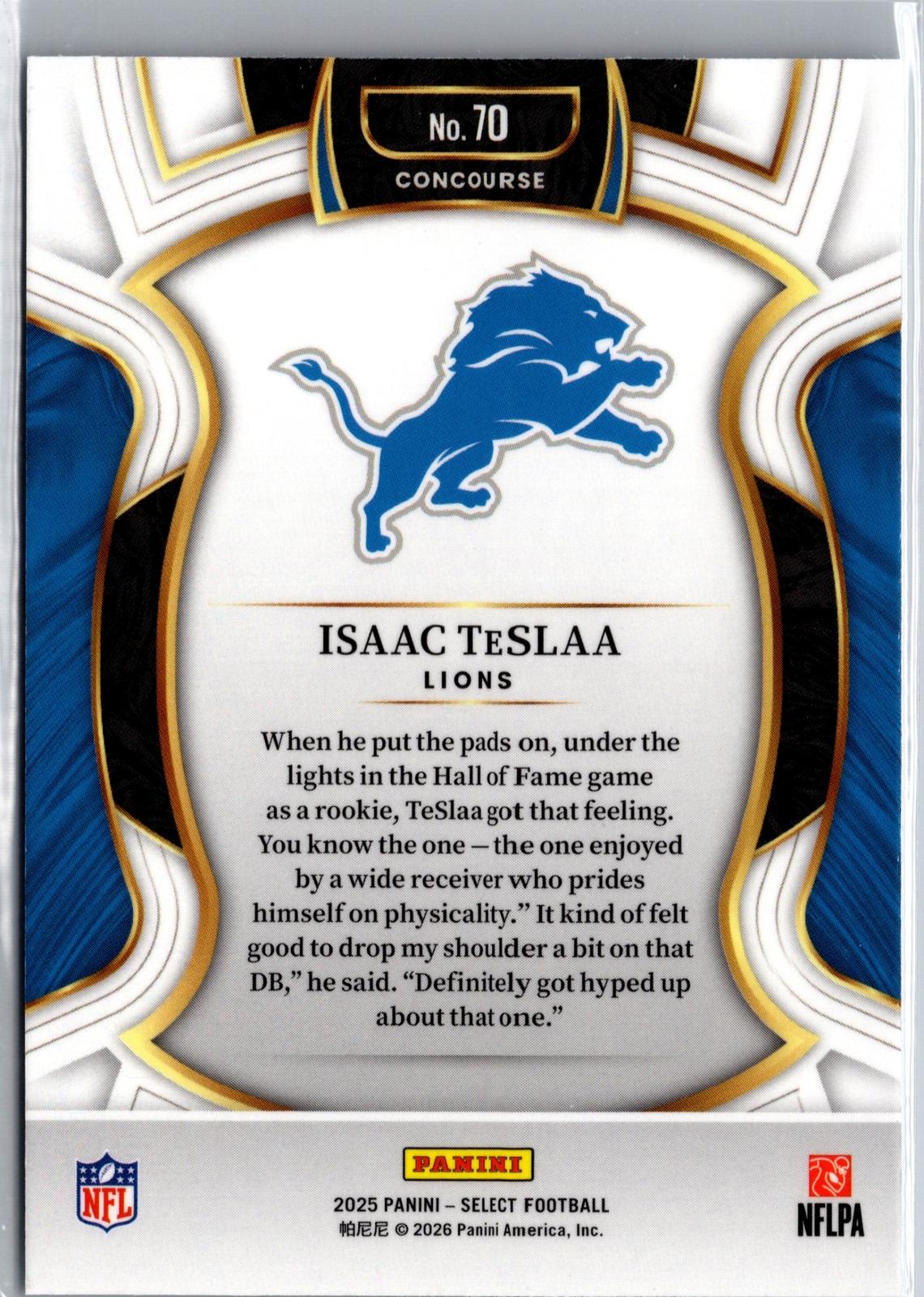 2025 Panini Select #70 Isaac TeSlaa