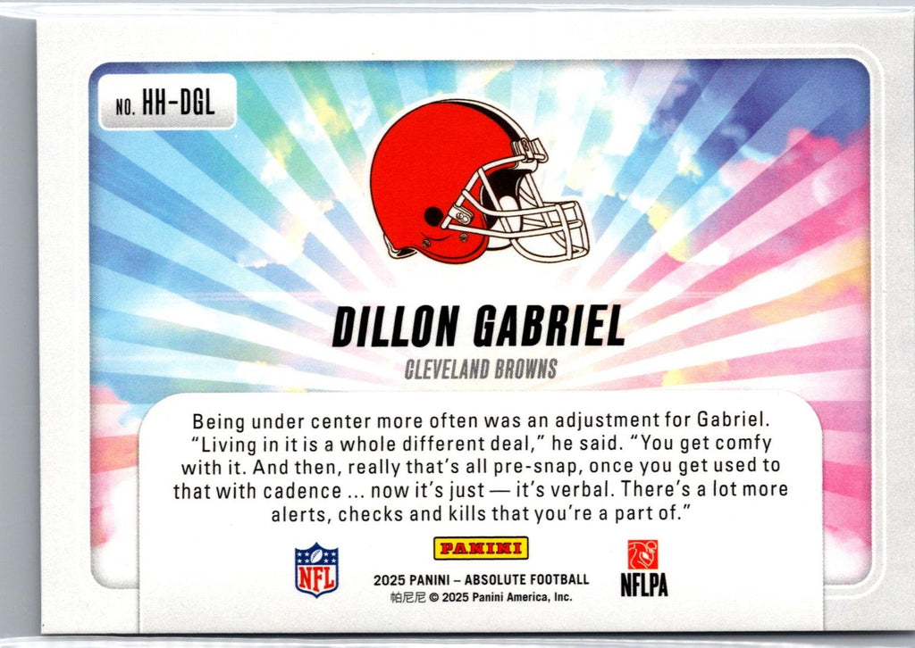 2025 Panini Absolute #HH-DGL Dillon Gabriel Hog Heaven