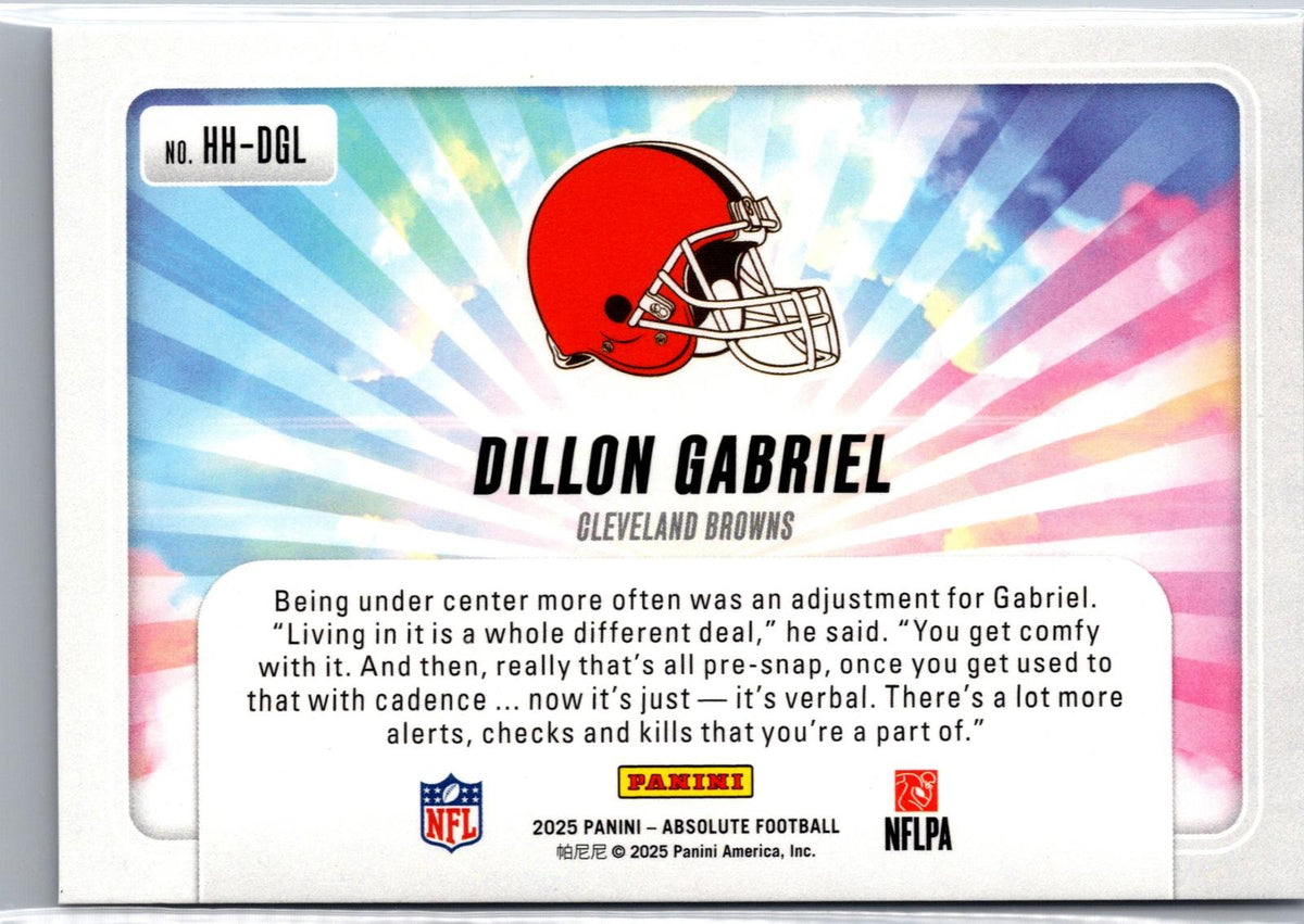 2025 Panini Absolute #HH-DGL Dillon Gabriel Hog Heaven