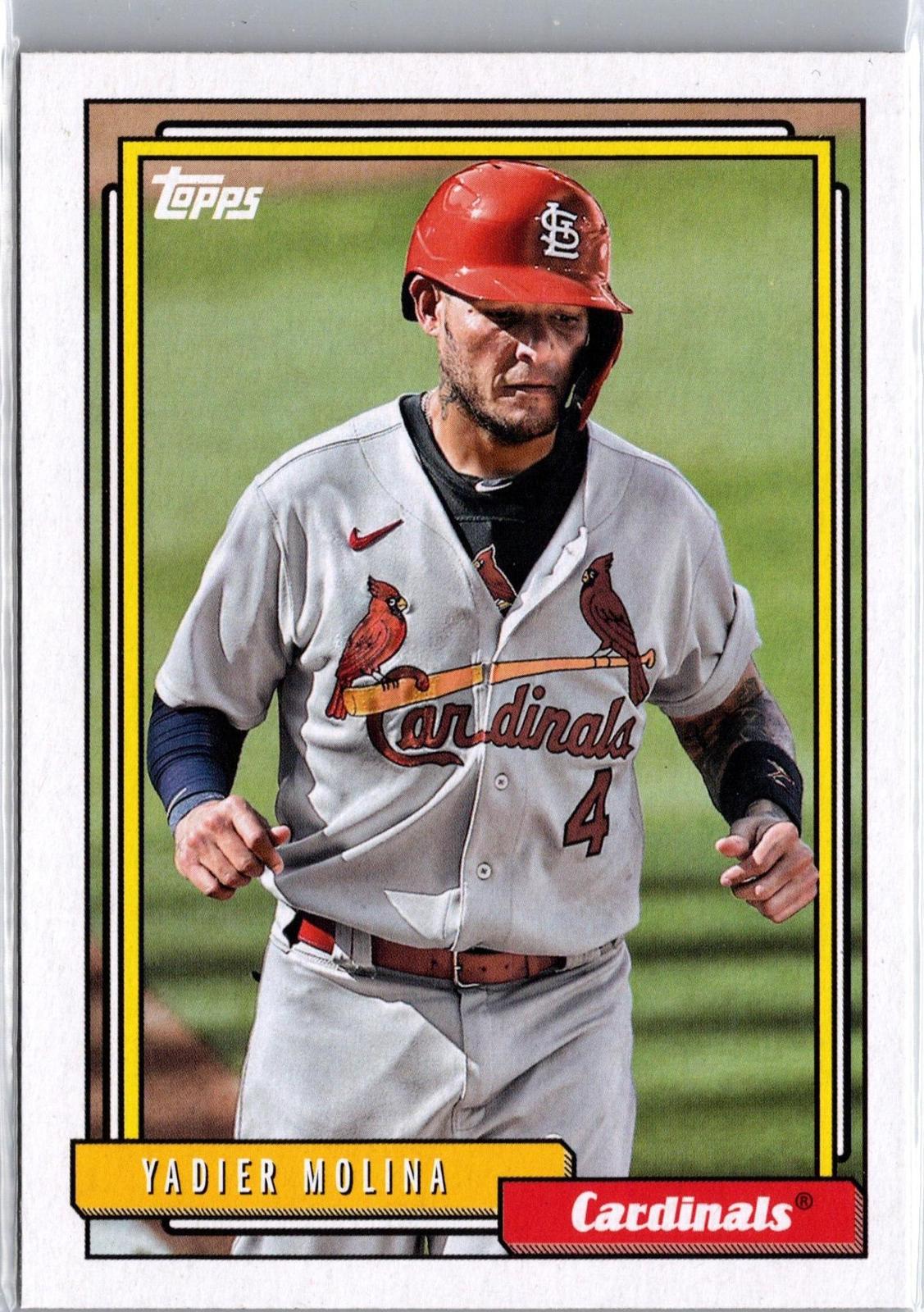 2021 Topps Update #TC92-44 Yadier Molina 1992 Topps Redux Chrome