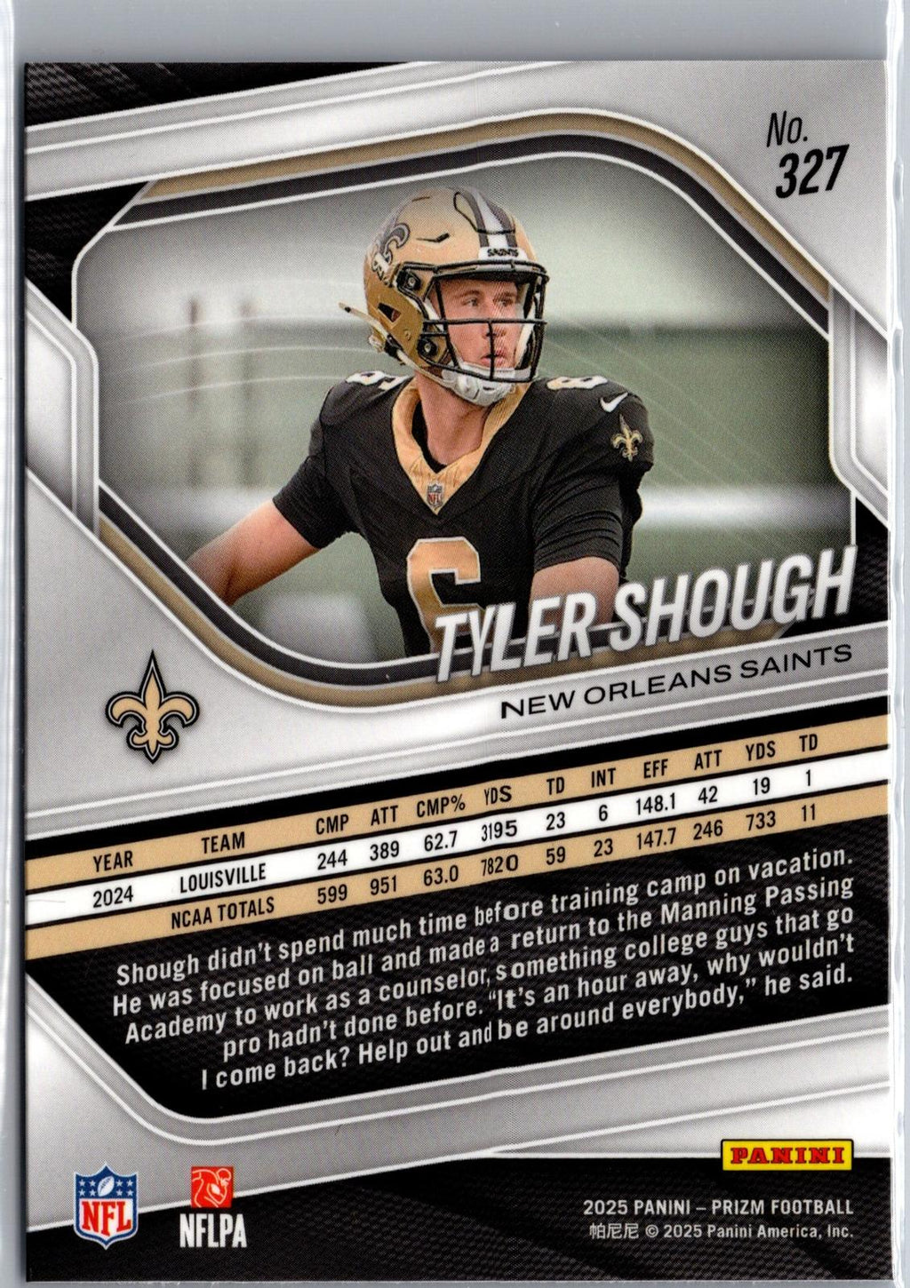 2025 Panini Prizm #327 Tyler Shough