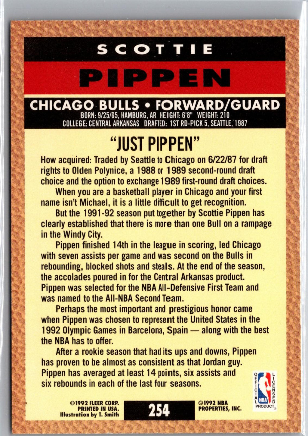1992-93 Fleer #254 Scottie Pippen