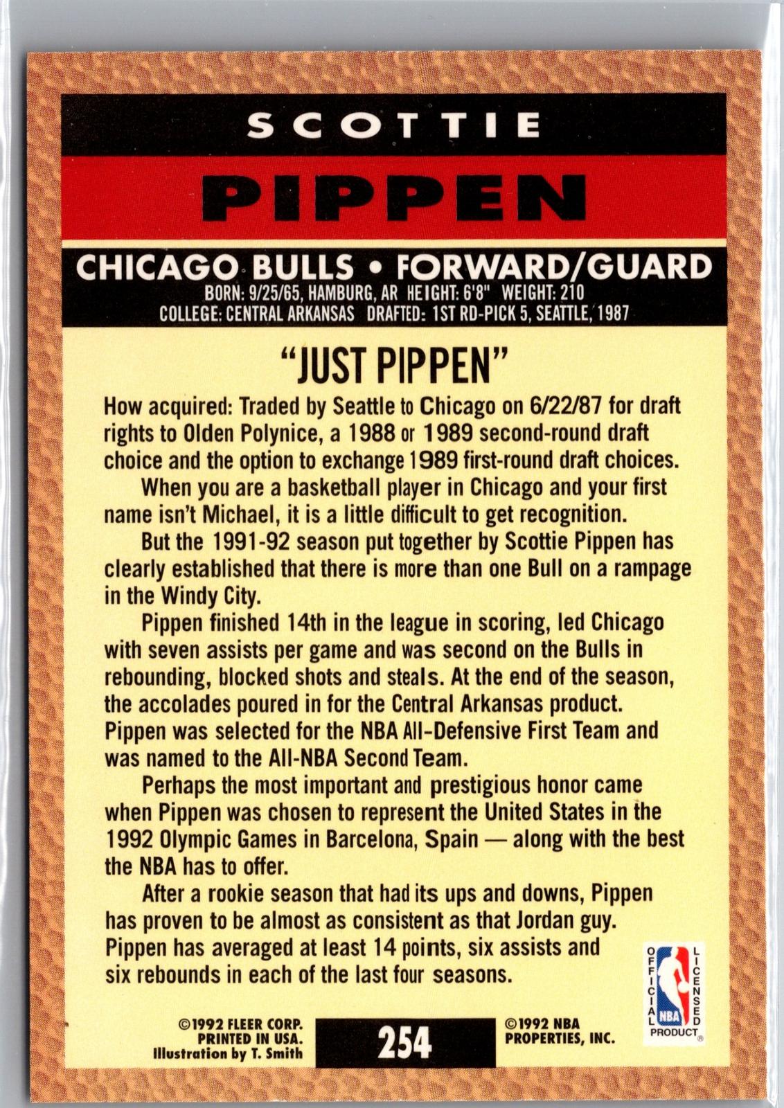 1992-93 Fleer #254 Scottie Pippen