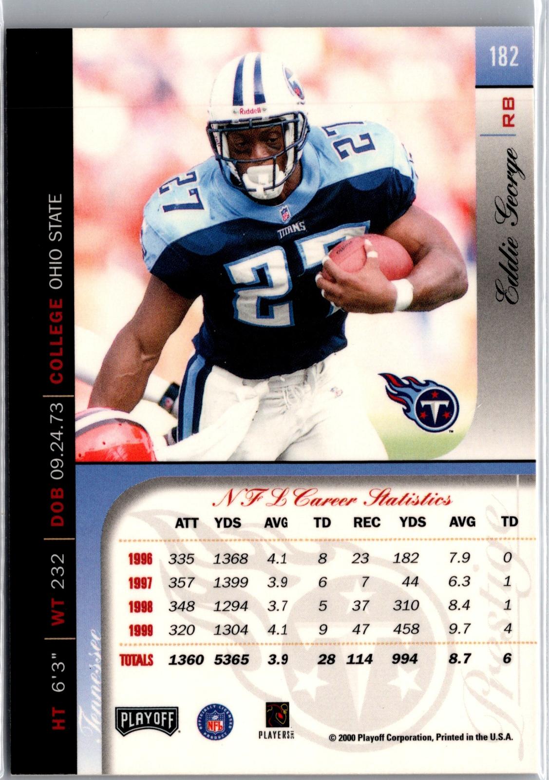 2000 Playoff Prestige #182 Eddie George