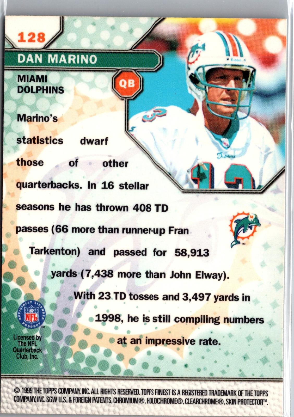 1999 Finest #128 Dan Marino