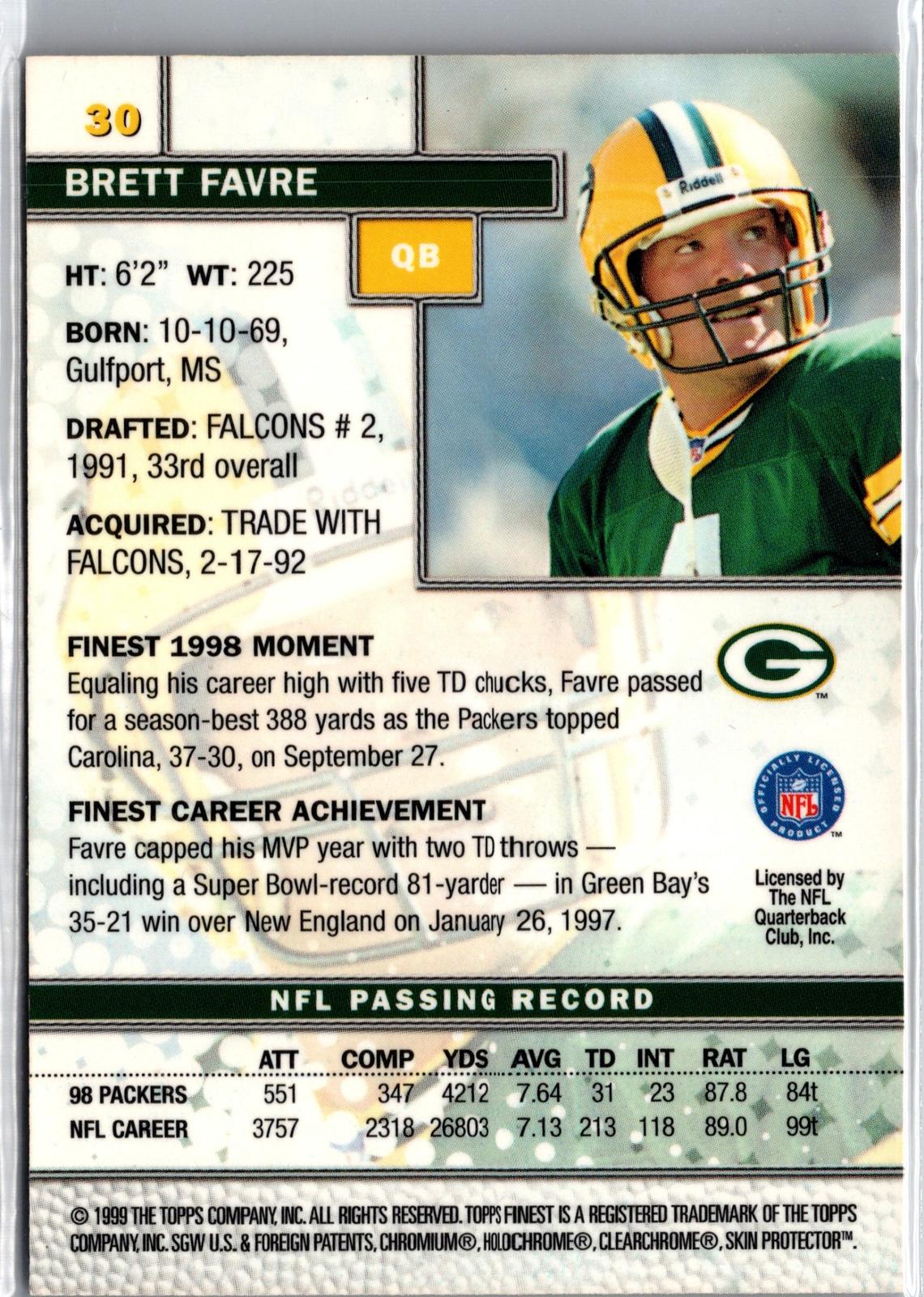 1999 Finest #30 Brett Favre