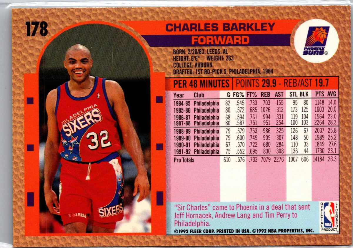 1992-93 Fleer #178 Charles Barkley