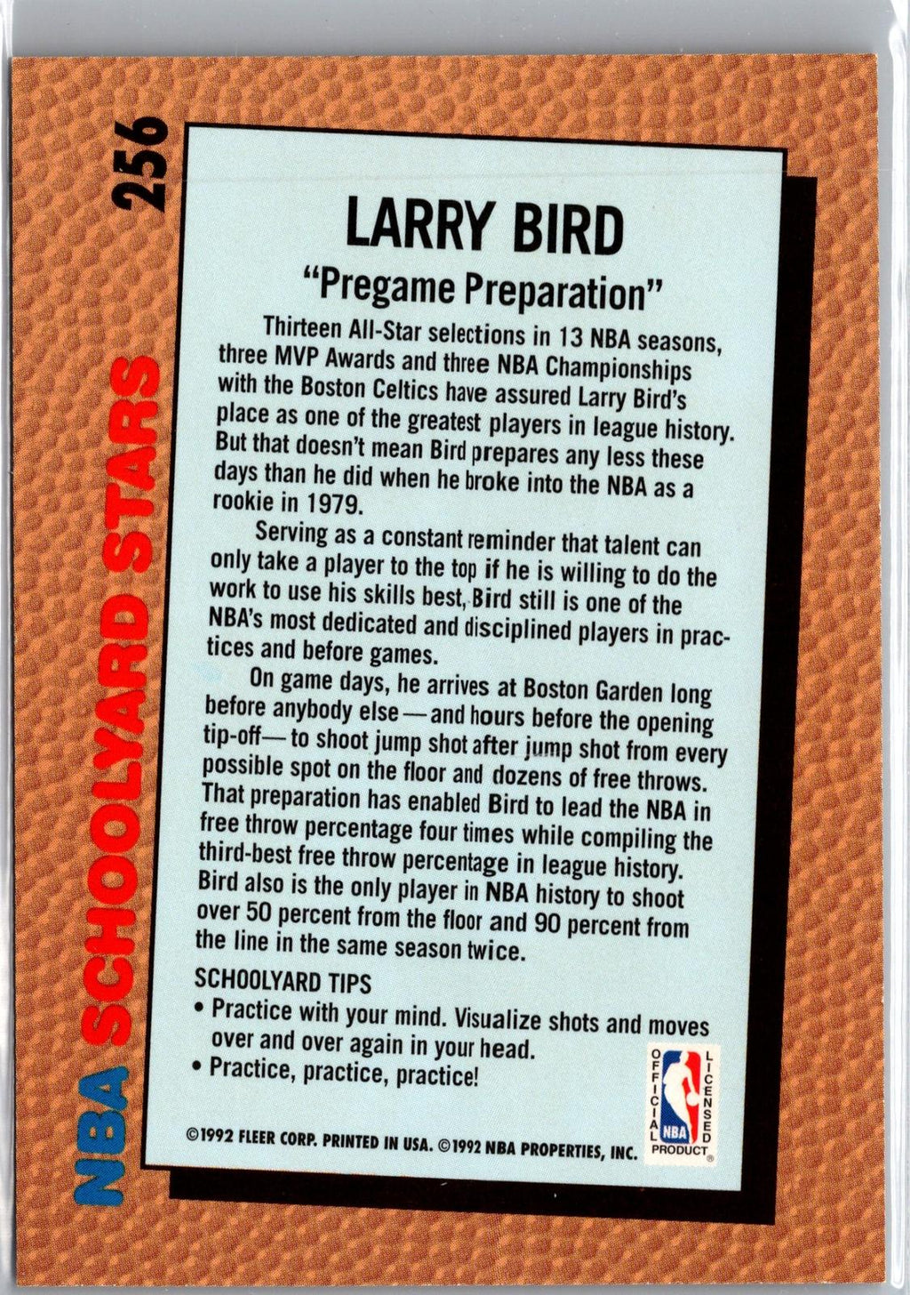 1992-93 Fleer Spalding Schoolyard Stars #NNO Larry Bird