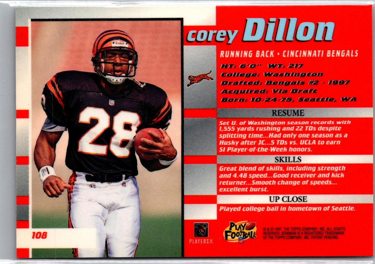 1997 Bowman's Best #108 Corey Dillon