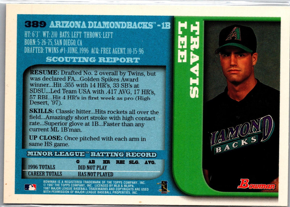 1997 Bowman #389 Travis Lee