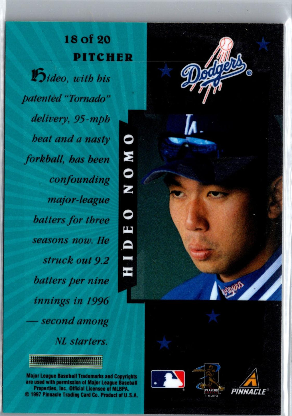 1997 Pinnacle Certified #18 Hideo Nomo Certified Team