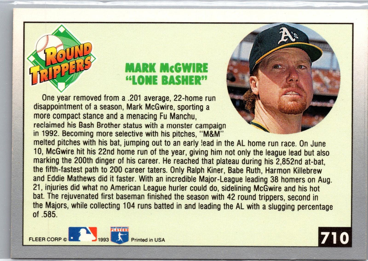 1993 Fleer #710 Mark McGwire