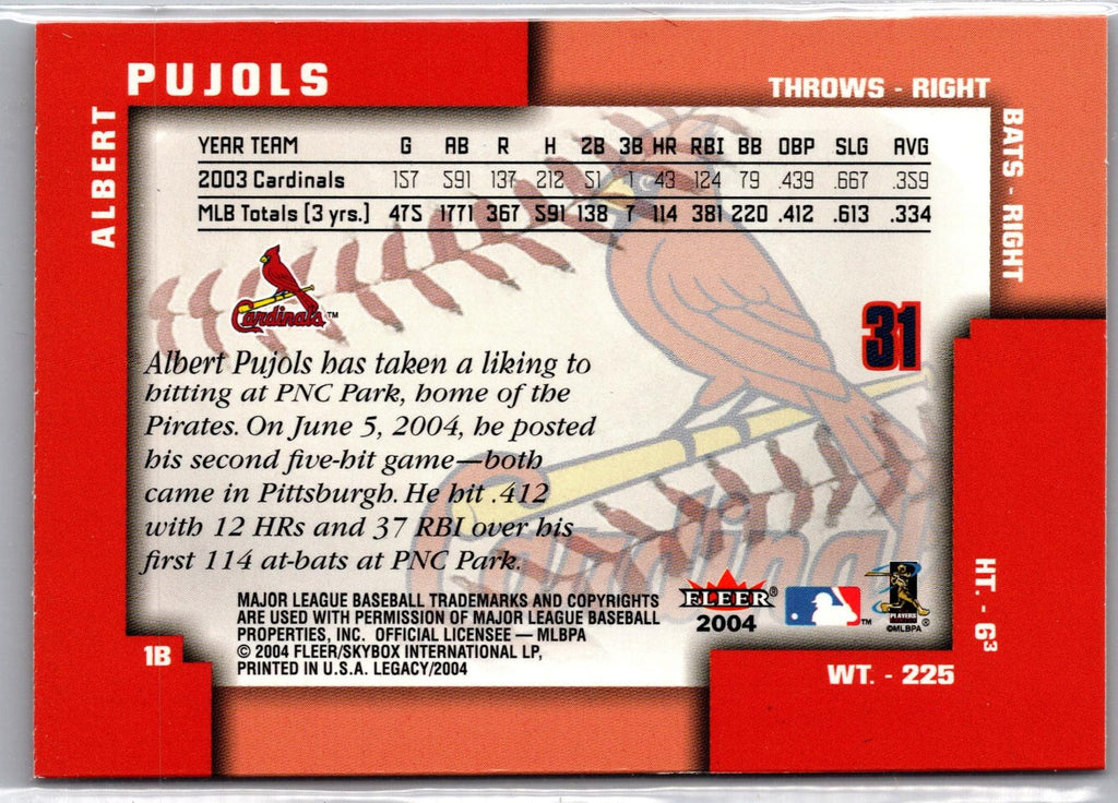 2004 Fleer Legacy #31 Albert Pujols